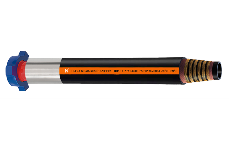 Crimp-type frac hose structure