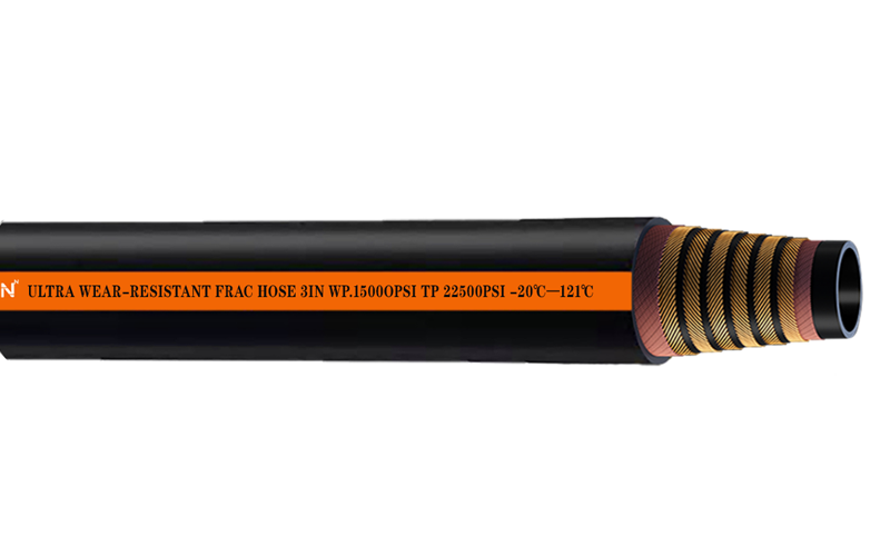 Crimp-type frac hose pressure hose
